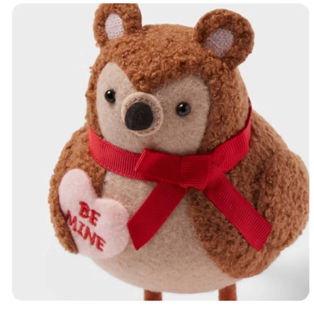 Target Featherly Friends Spritz Valentine’s Day Brown Teddy Bear Bird